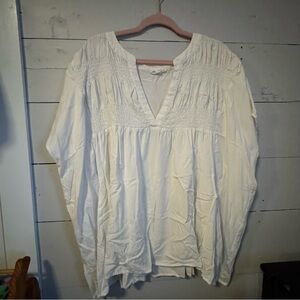 Oli & Hali Cream V-Neck Blouse